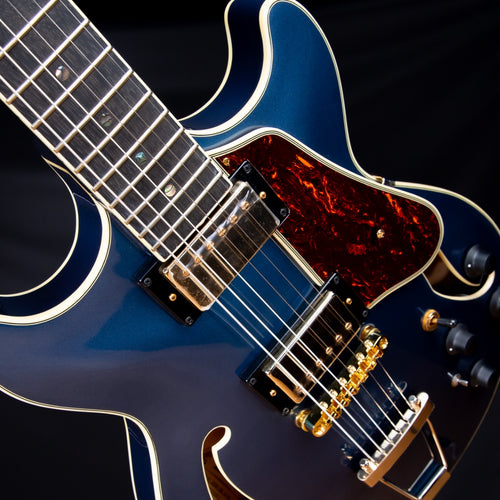 Ibanez AMH90 AM Artcore Expressionist Semi-Hollow Electric Guitar - Prussian Blue Metallic view 5