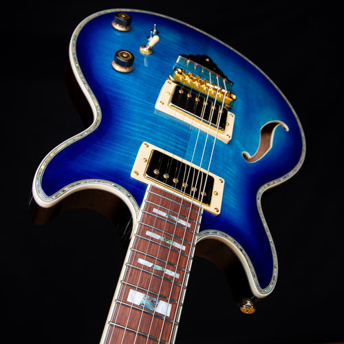 Ibanez AR520HFM AR Semi-Hollow Electric Guitar - Light Blue Burst view 7