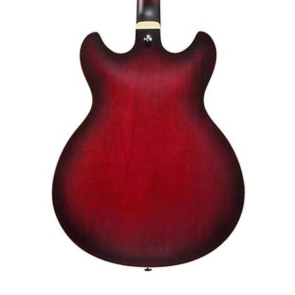 Ibanez AS53 Artcore Semi-Hollow Guitar - Sunburst Red Flat, View 3