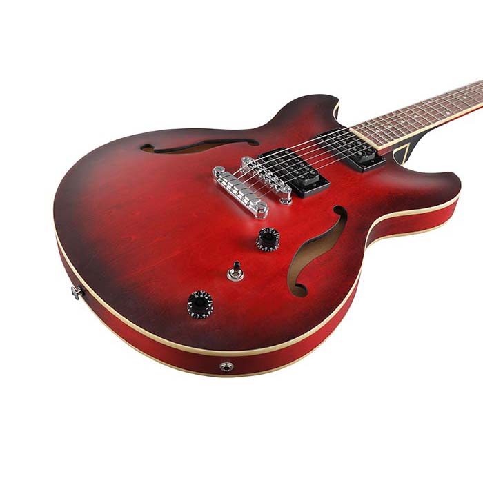 Ibanez AS53 Artcore Semi-Hollow Guitar - Sunburst Red Flat, View 6