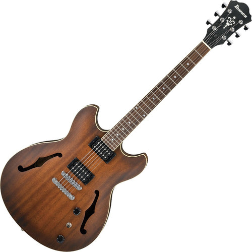 Top view of Ibanez AS53 Artcore Semi-Hollow Guitar - Tobacco