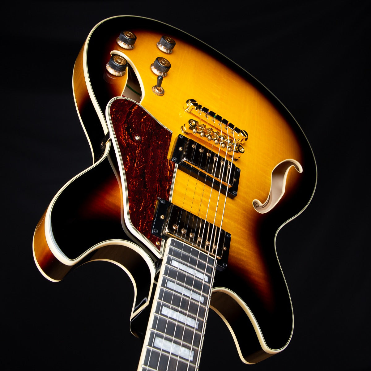Ibanez AS93FM Artcore Expressionist Electric Guitar - Antique Yellow Sunburst view 6