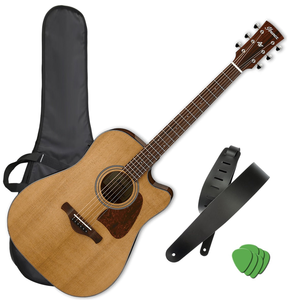 Ibanez AVD9CE Acoustic Electric Guitar - Natural PERFORMER PAK