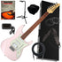 Collage image of the Ibanez AZES40PPK AZE - Pastel Pink COMPLETE GUITAR BUNDLE