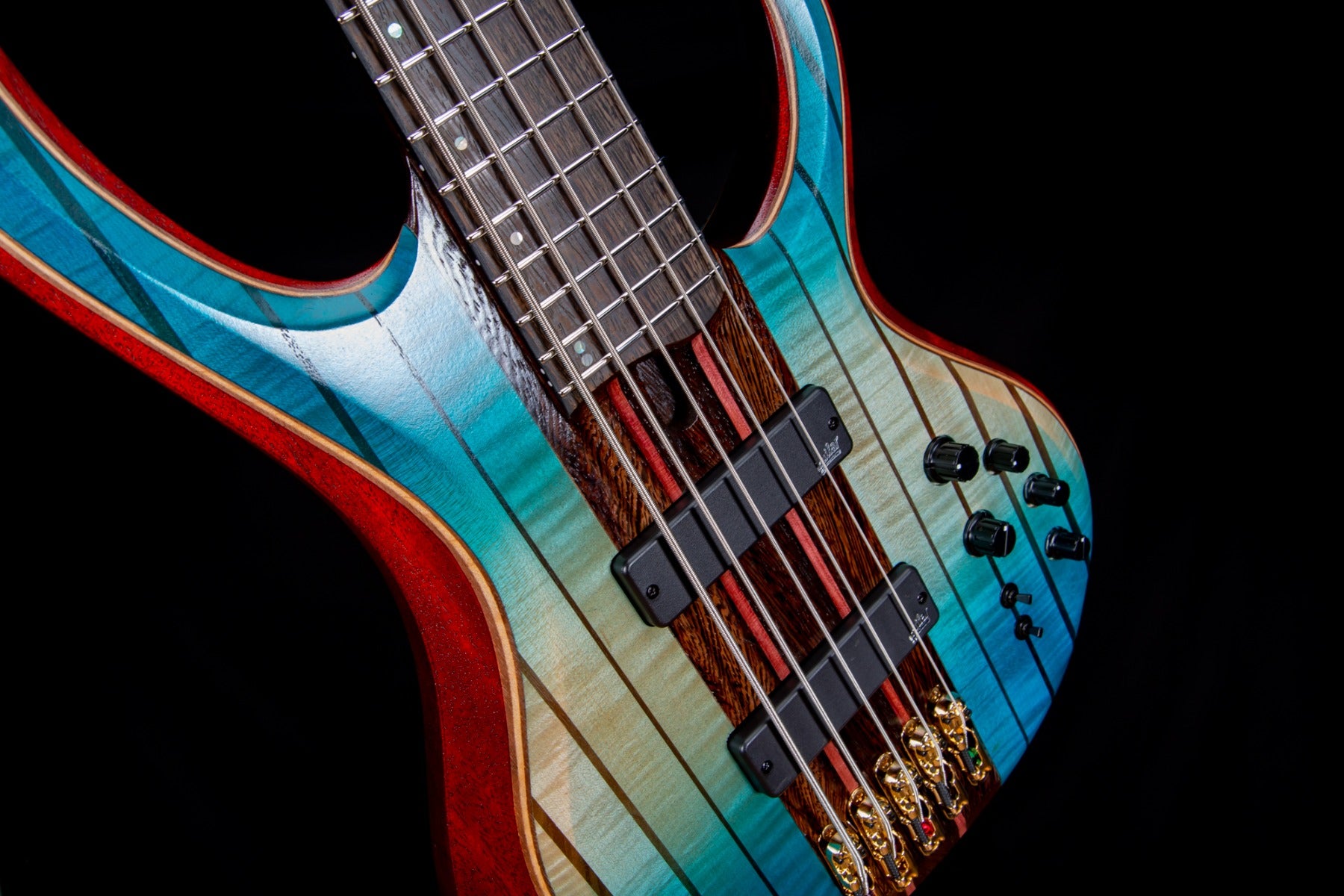 Ibanez Premium BTB1935 5-String Electric Bass - Caribbean Islet Low Gloss view 5