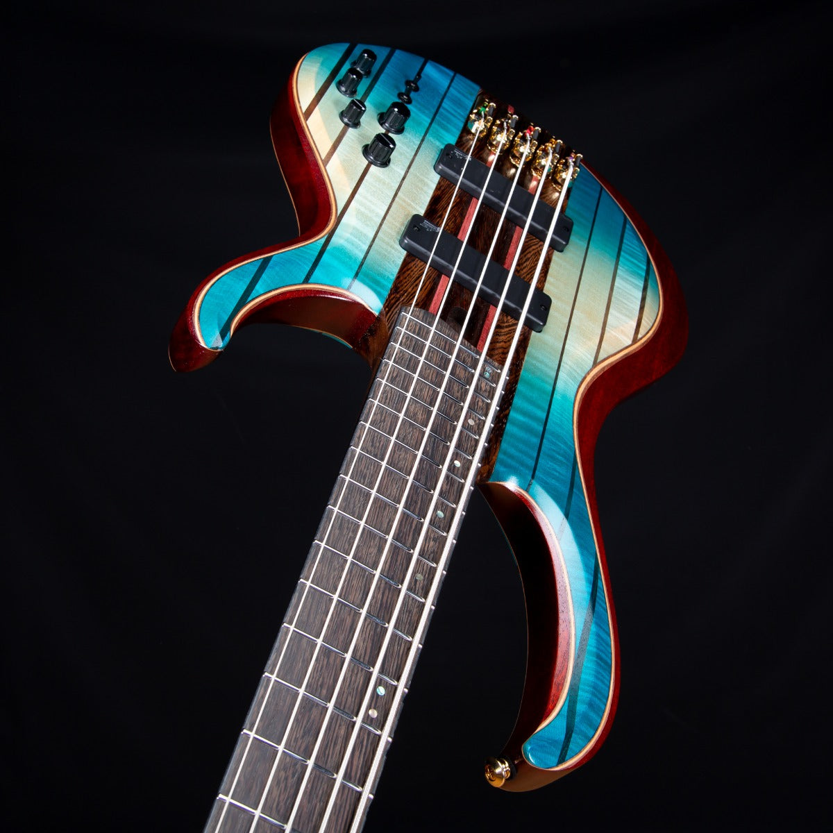 Ibanez Premium BTB1935 5-String Electric Bass - Caribbean Islet Low Gloss view 6