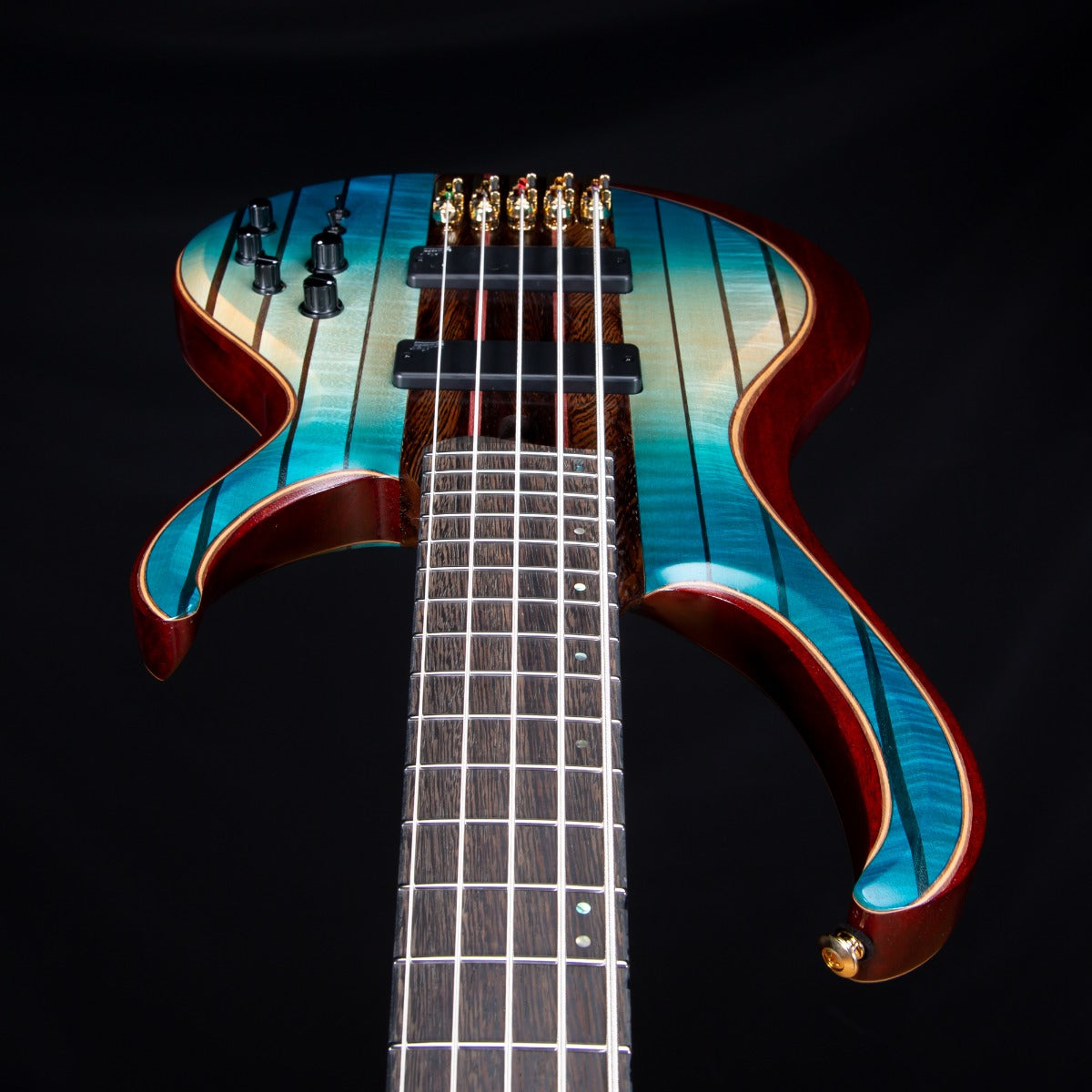 Ibanez Premium BTB1935 5-String Electric Bass - Caribbean Islet Low Gloss view 7