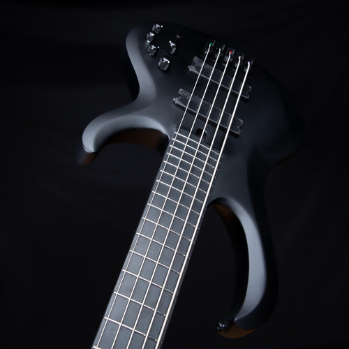 IBANEZ BTB625EX BTB Iron Label 5-string Bass - Black Flat view 5
