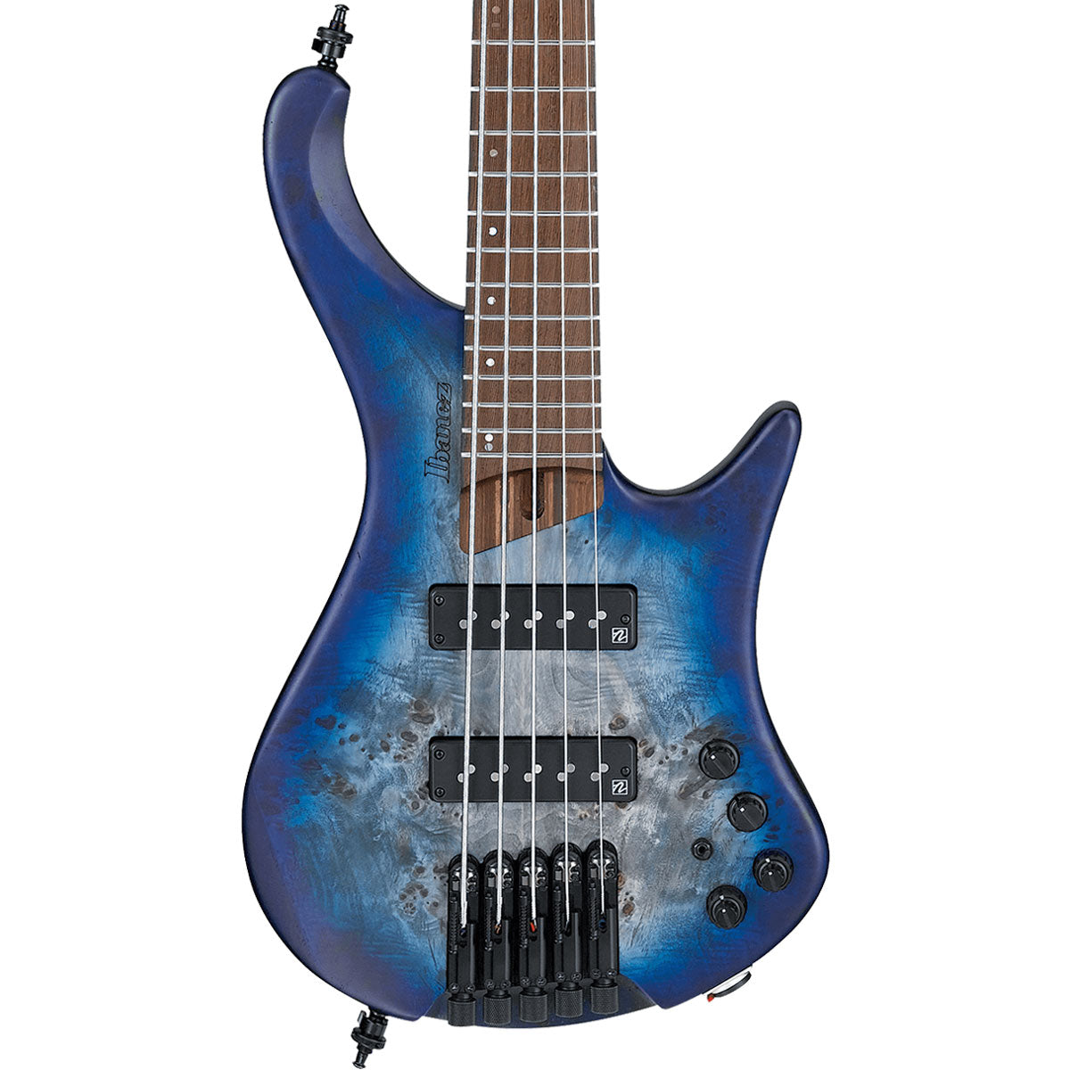 Ibanez EHB1505 Ergonomic Headless 5-String Bass Guitar - Pacific Blue Burst Flat View 1