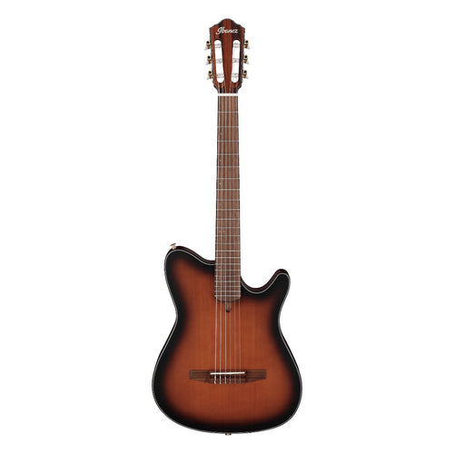 Ibanez FRH10NBSF FRH Nylon Acoustic-Electric Classical Guitar - Brown Sunburst Flat, View 2