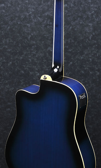 Ibanez PF15ECE Acoustic-Electric Guitar - Transparent Blue Sunburst