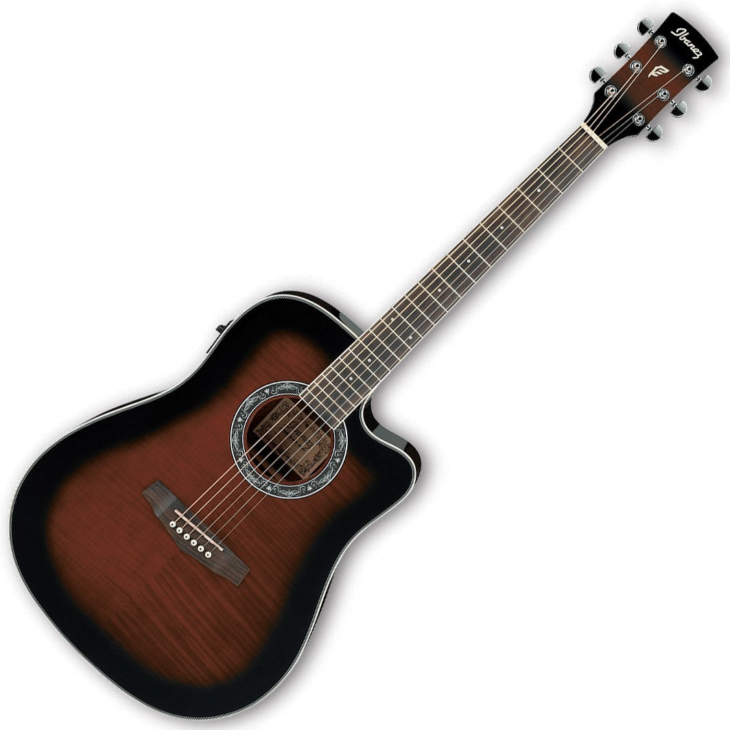 Ibanez PF28ECE Acoustic-Electric Guitar - Dark Violin Sunburst