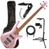 Collage image of the Ibanez SR300E Bass Guitar - Pink Gold Metallic BASS ESSENTIALS BUNDLE