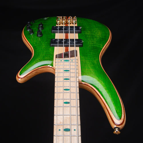Ibanez SR4FMDX SR Premium Bass Guitar - Emerald Green Low Gloss view 8