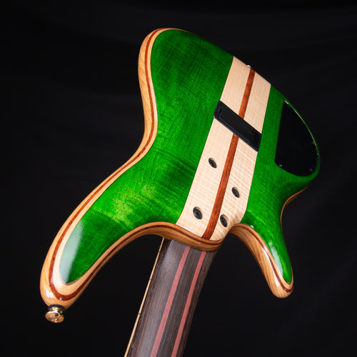Ibanez SR4FMDX SR Premium Bass Guitar - Emerald Green Low Gloss view 11