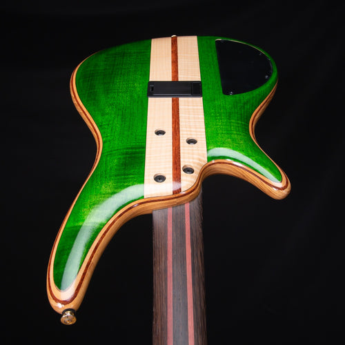 Ibanez SR4FMDX SR Premium Bass Guitar - Emerald Green Low Gloss view 10