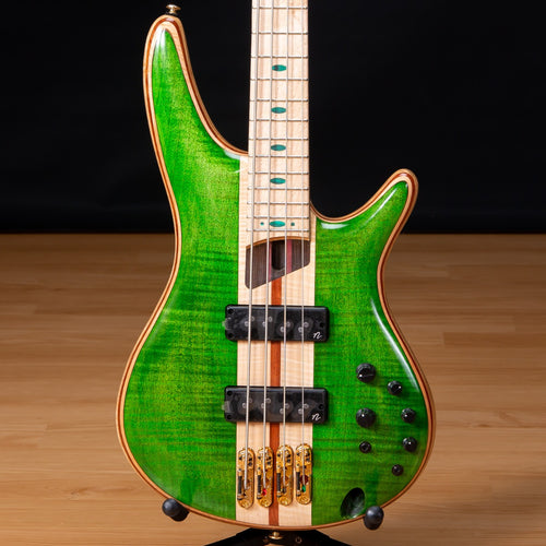 Ibanez SR4FMDX SR Premium Bass Guitar - Emerald Green Low Gloss view 1