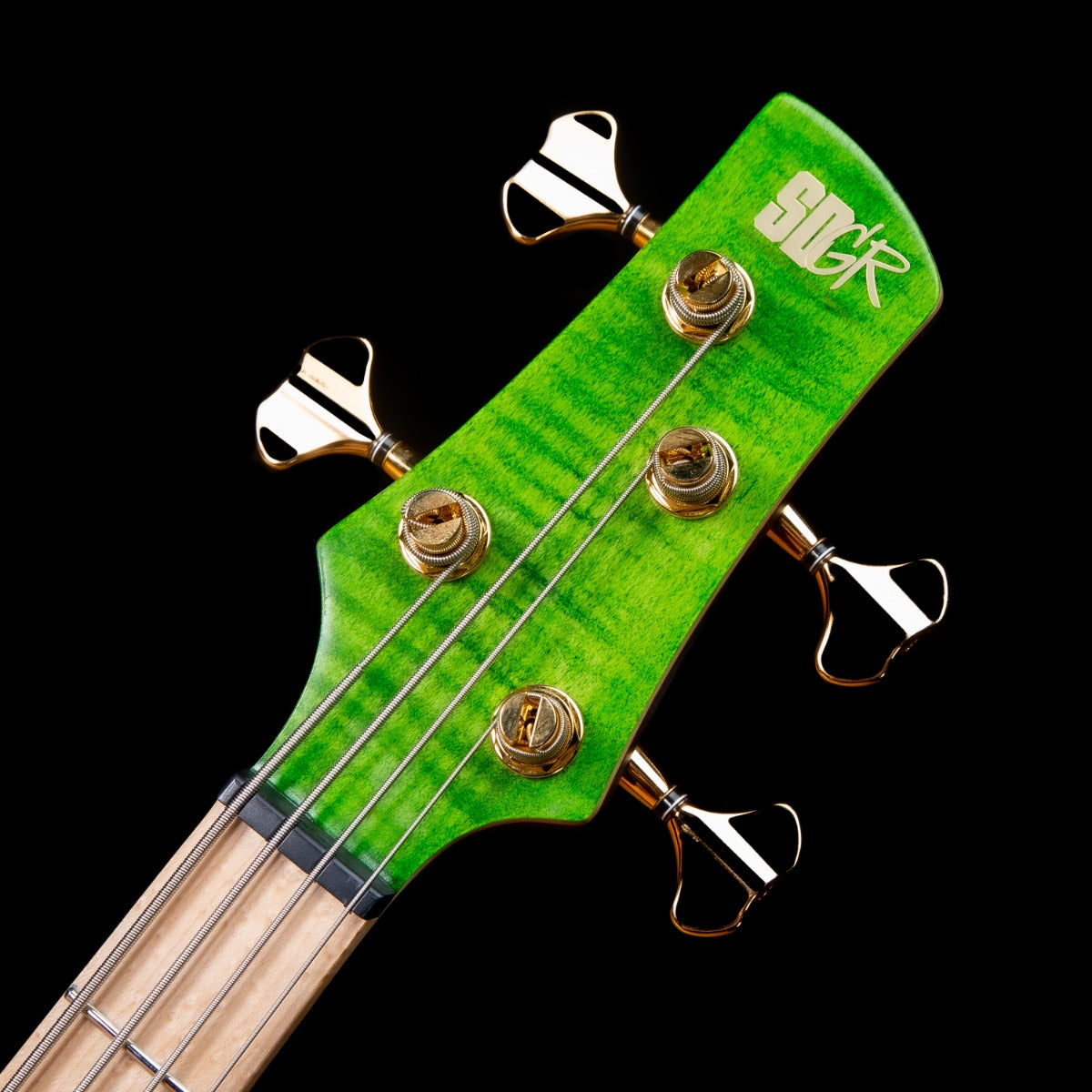 Ibanez SR4FMDX SR Premium Bass Guitar - Emerald Green Low Gloss view 4