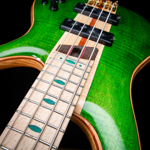 Ibanez SR4FMDX SR Premium Bass Guitar - Emerald Green Low Gloss view 12