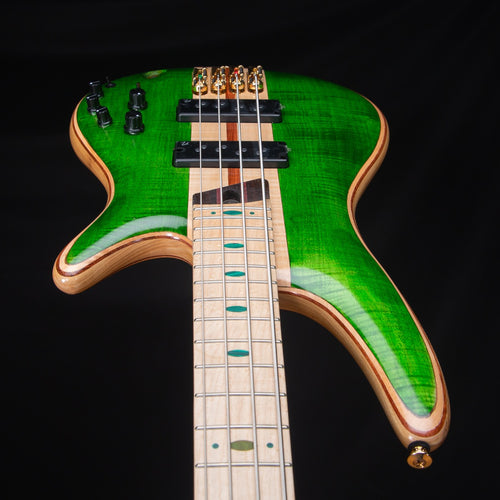 Ibanez SR4FMDX SR Premium Bass Guitar - Emerald Green Low Gloss view 9