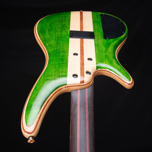 Ibanez SR4FMDX SR Premium Bass Guitar - Emerald Green Low Gloss view 8