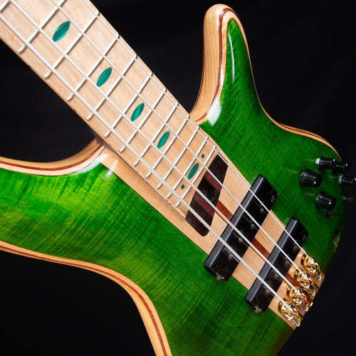 Ibanez SR4FMDX SR Premium Bass Guitar - Emerald Green Low Gloss view 6