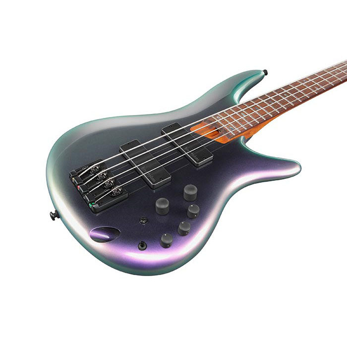 Ibanez SR500E Electric Bass - Black Aurora Burst, View 5