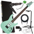 Collage image of the Ibanez S561 S Standard Electric Guitar - Sea Foam Green COMPLETE GUITAR bundle