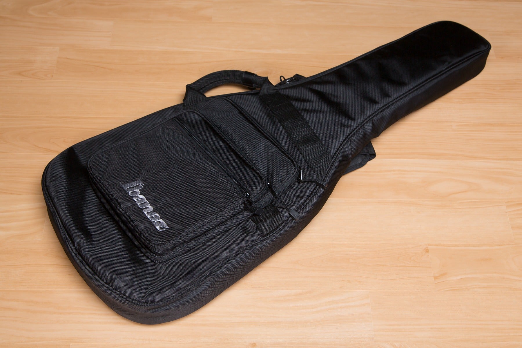Included guitar bag for the Ibanez EHB1005MS Ergonomic Headless 5-String Bass Guitar - Sea Foam Green Matte view 1