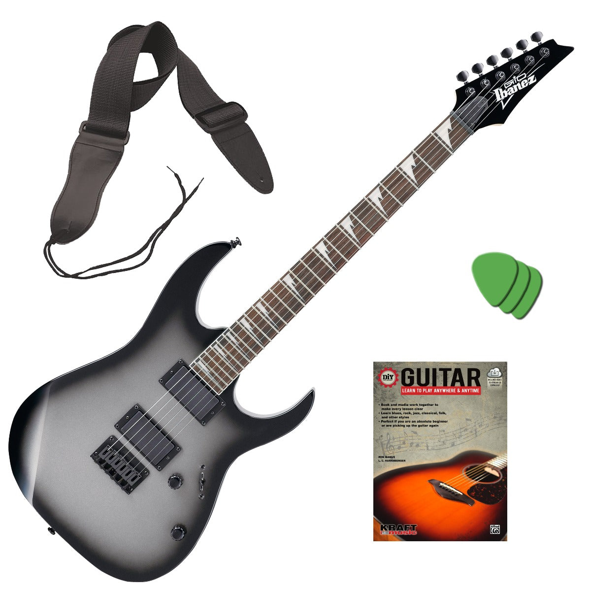 Ibanez GRG121DX GIO Electric Guitar - Gray Sunburst BONUS PAK