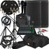 Collage of the components in the JBL EON715 15-inch Powered PA Speaker COMPLETE AUDIO BUNDLE