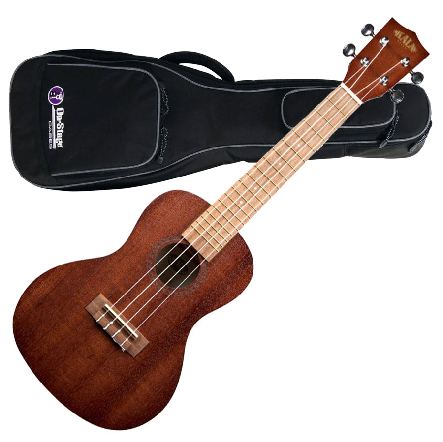 Kala KA15C Concert Ukulele Satin UKE PAK Kraft Music