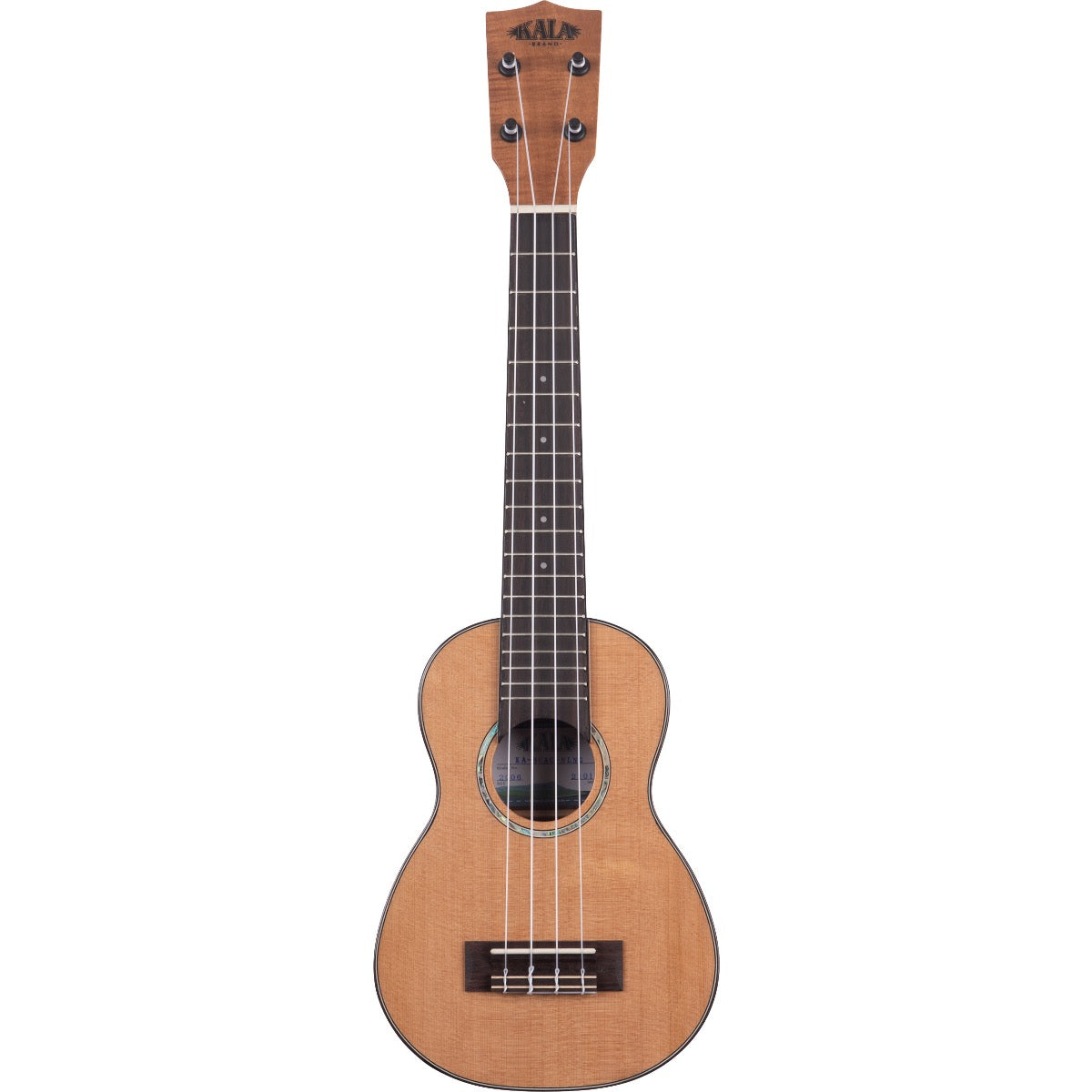 Top view of Kala KA-SCAC-C Solid Cedar Top Acacia Concert Ukulele