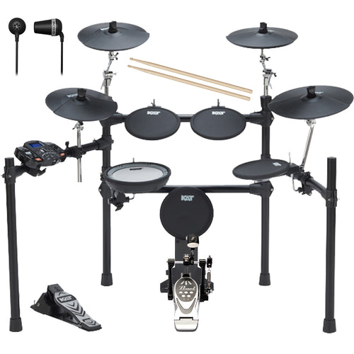 Collage image of the Kat Percussion KT-200 Electronic Drum Set BONUS PAK