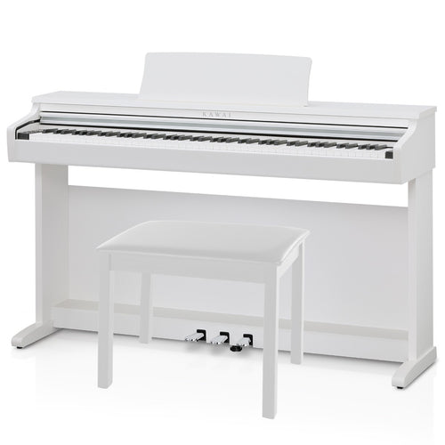 Image of Kawai KDP120 Digital Piano - White with bench