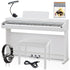 Collage image of the Kawai KDP120 Digital Piano - White COMPLETE HOME BUNDLE