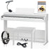 Collage image of the Kawai KDP75 Digital Piano - White COMPLETE HOME BUNDLE