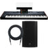 Collage of the components in the Korg PA5X 76-key Professional Arranger Workstation Keyboard MONITOR KIT bundle