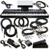 Collage of the components in the Korg PA5X 88-key Professional Arranger Workstation Keyboard CABLE KIT bundle