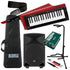 Collage showing components in Korg RK-100S 2 Keytar - Translucent Red STAGE RIG
