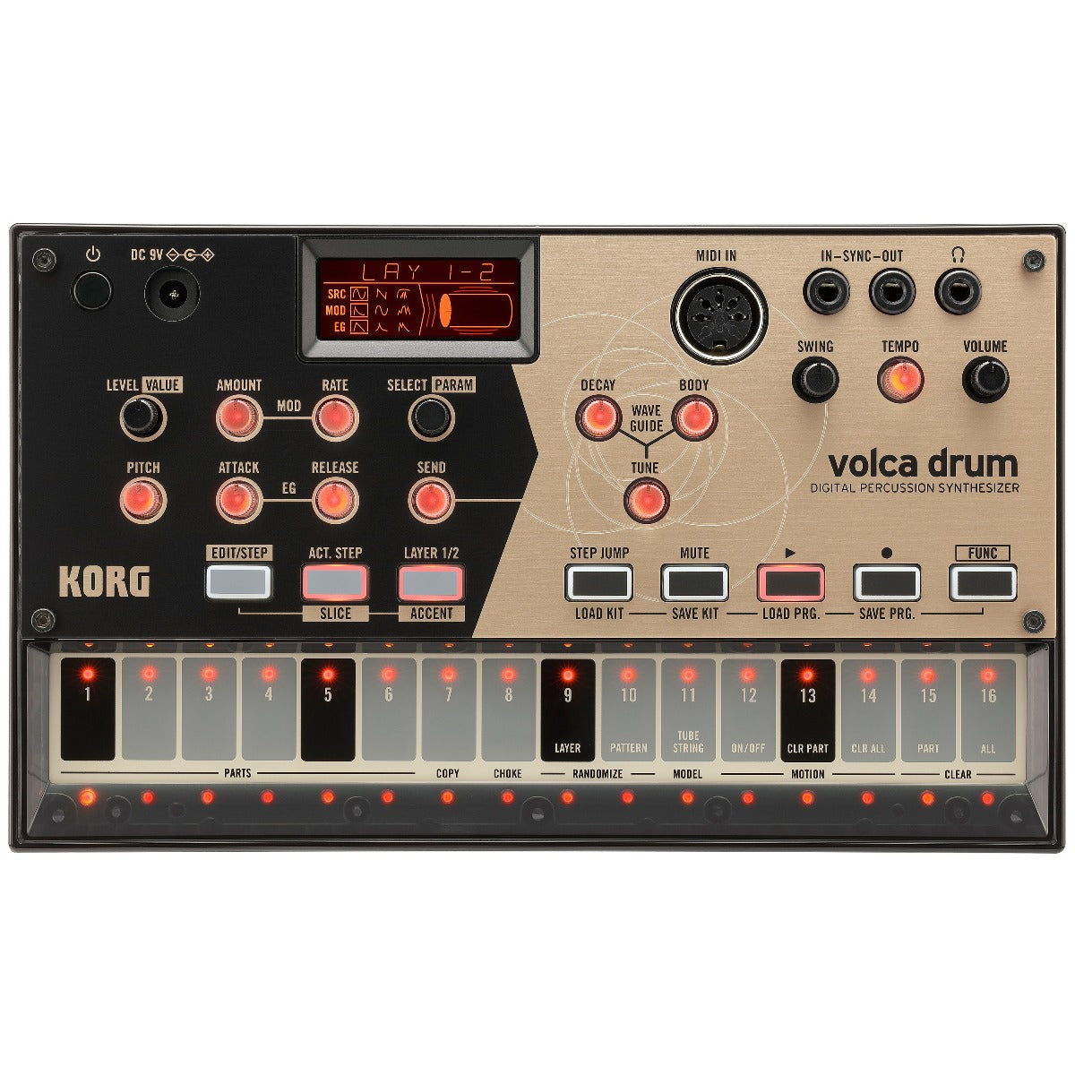 Korg Volca Drum Digital Percussion Synthesizer POWER & CABLE RIG 