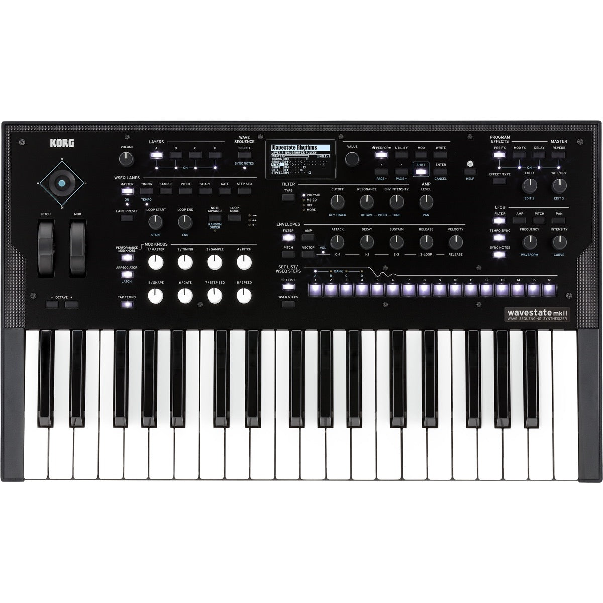 KORG Wavestate シンセサイザー ACアダプター付き Korg Wavestate Mk II 37-Key Wave Sequencing Synthesizer