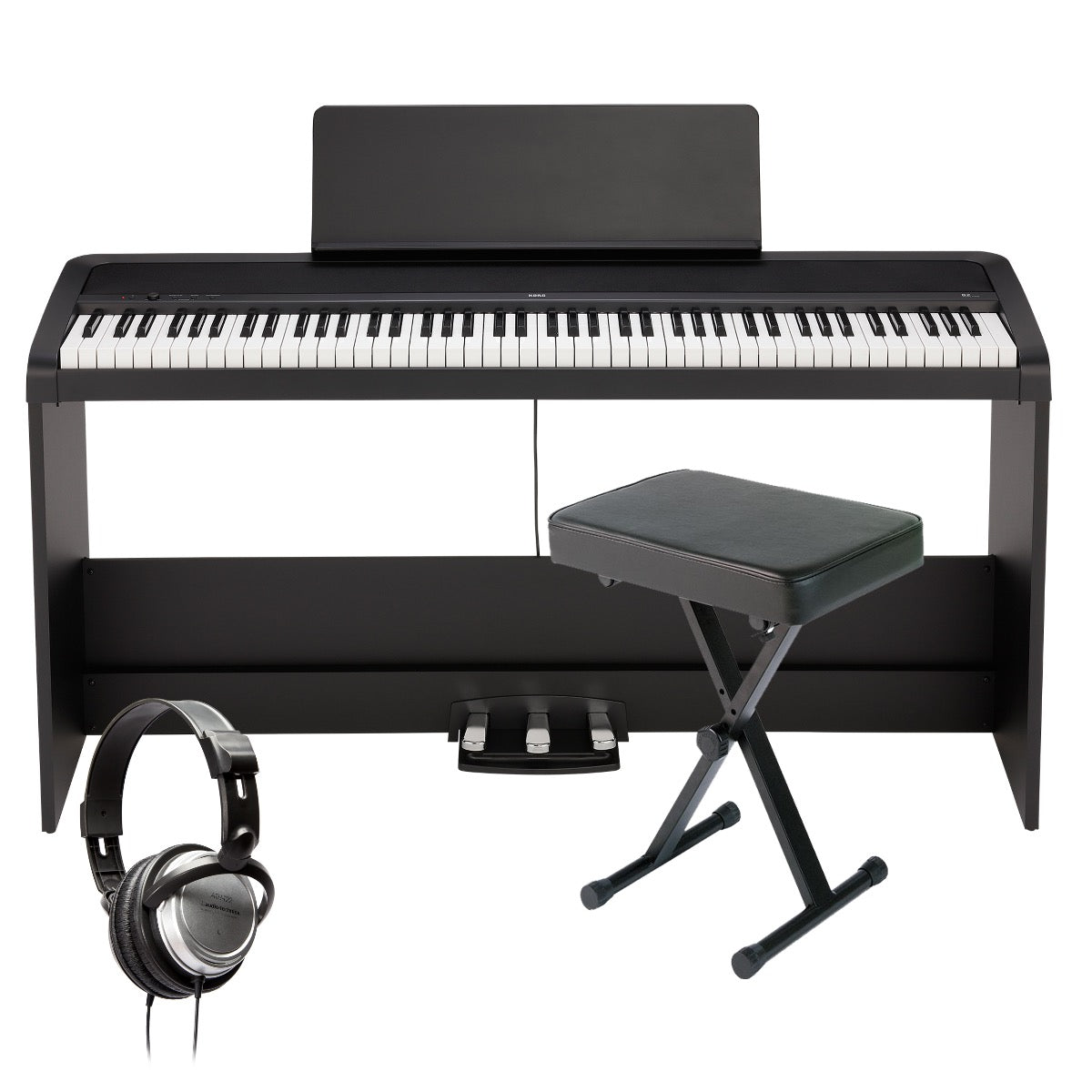 Korg B2SP Digital Piano with Stand - Black HOME ESSENTIALS BUNDLE