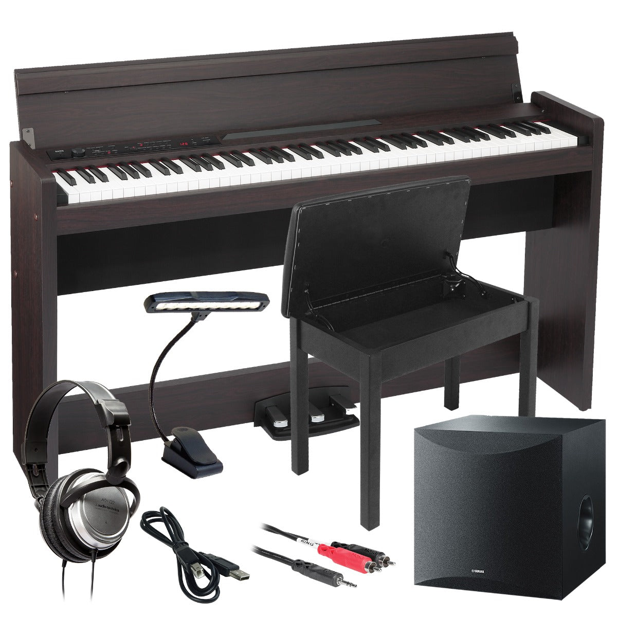 Korg LP-380U Digital Piano - Rosewood COMPLETE HOME BUNDLE PLUS Korg LP-380U Digital Piano - Rosewood COMPLETE HOME BUNDLE PLUS