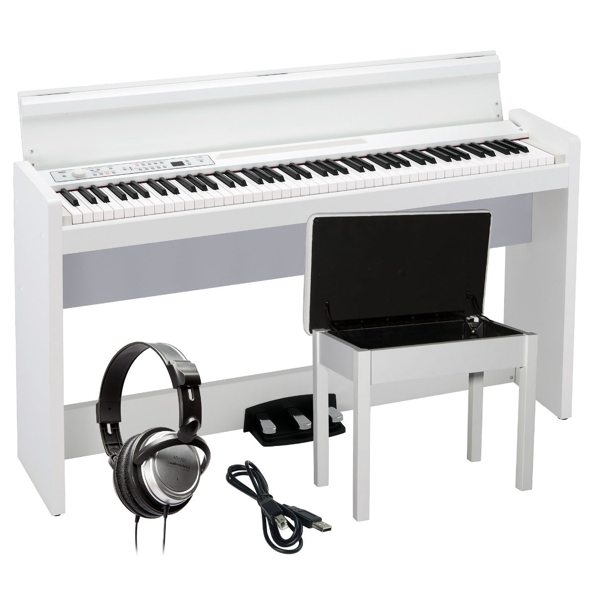 Korg LP-380U Digital Piano - White COMPLETE HOME BUNDLE – Kraft Music