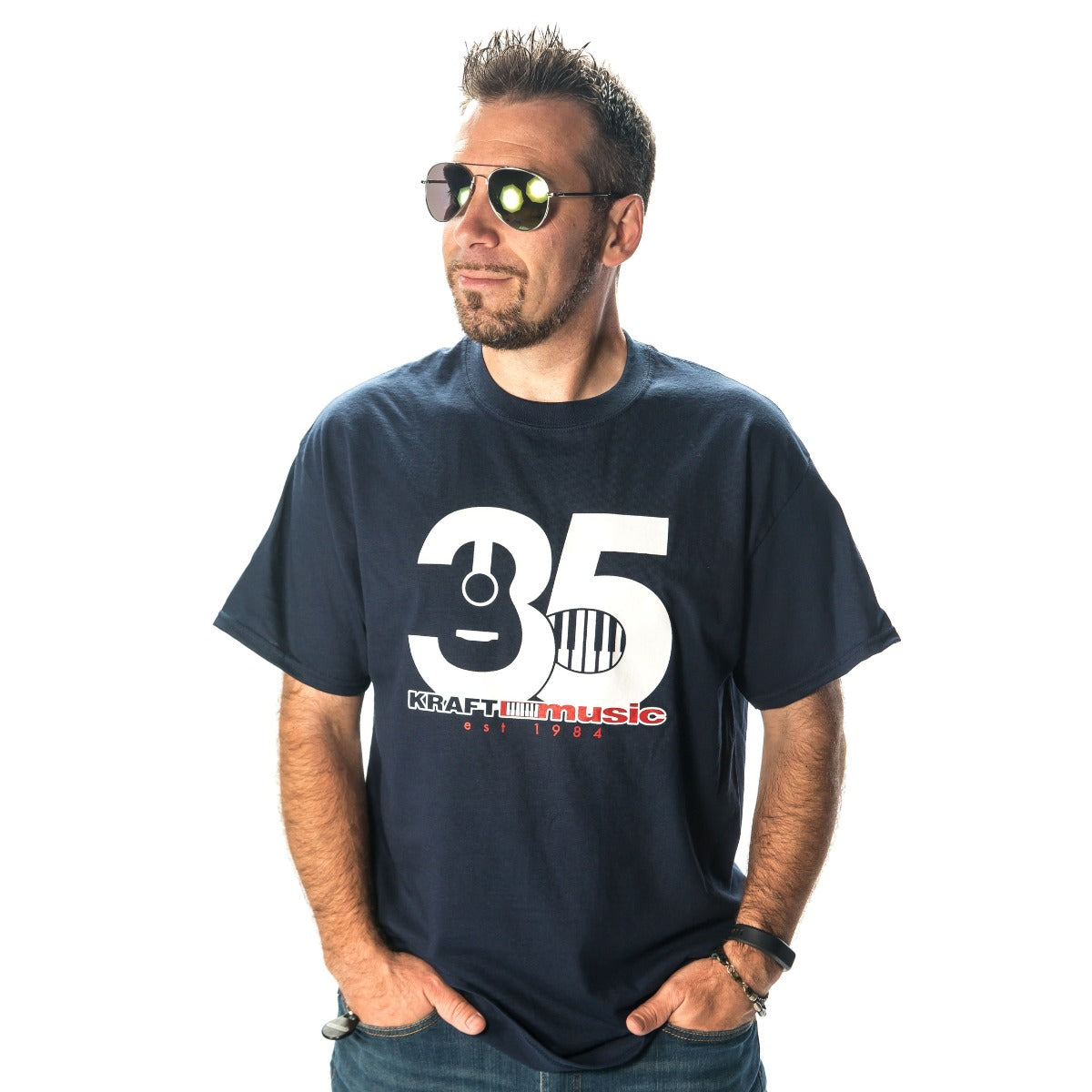 Kraft Music 35th Anniversary T-Shirt - Navy