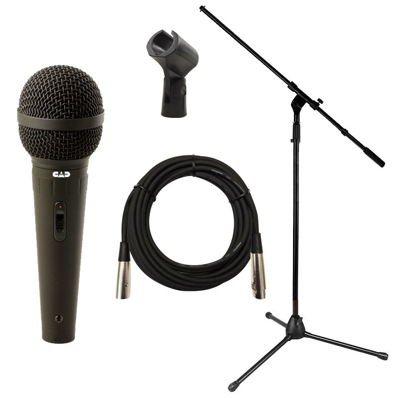 Vocal Microphone with Mic Stand and Cable Package