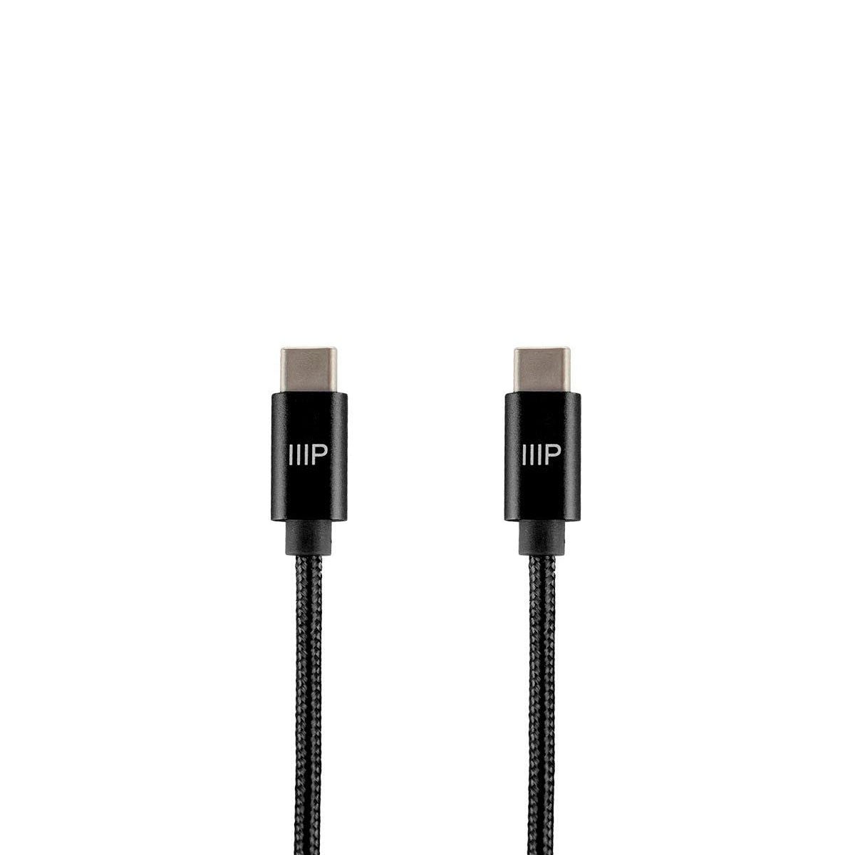 Monoprice Palette Series USB 2.0 Type-C to Type-C Cable, 10ft - Black View 2