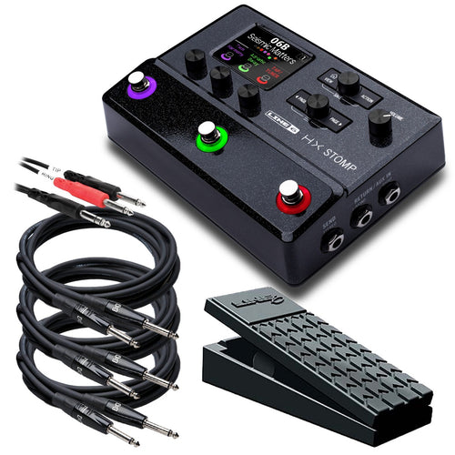 Collage image of the Line 6 HX Stomp Multi-Effects Processor CABLE KIT