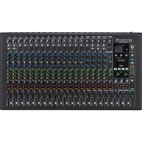 Top view of Mackie Onyx24 24-Channel Analog Mixer w/Multitrack USB